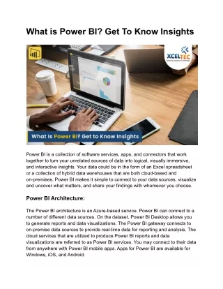 what is power bi get to know insights