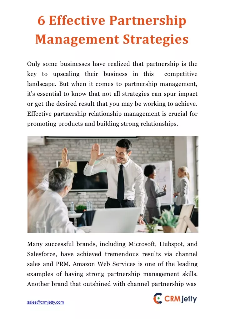 6 effective partnership management strategies