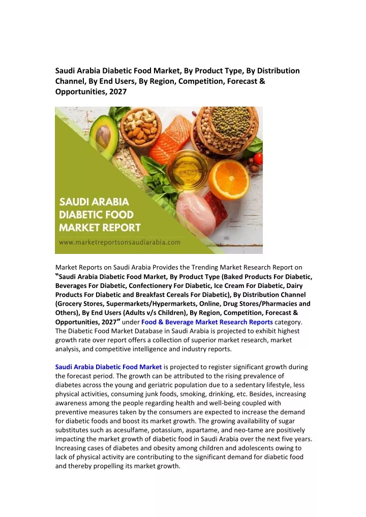 saudi arabia diabetic food market by product type