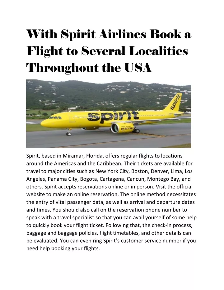 with spirit airlines book a flight to several