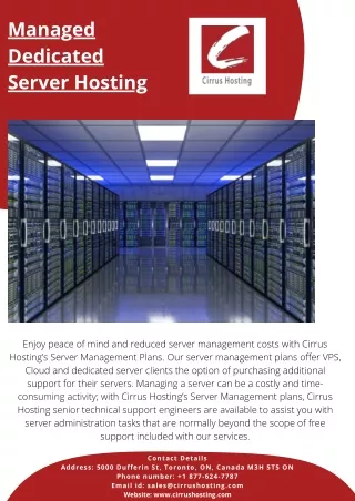 managed dedicated server hosting