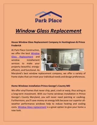 window glass replacement
