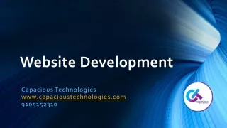 Website Development- Capacious Technologies