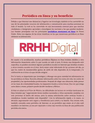 Periódico en línea y su beneficio