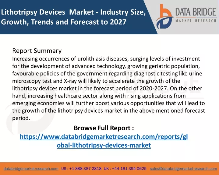 lithotripsy devices market industry size growth