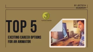 Top 5 Exciting Career Options For An Animator!