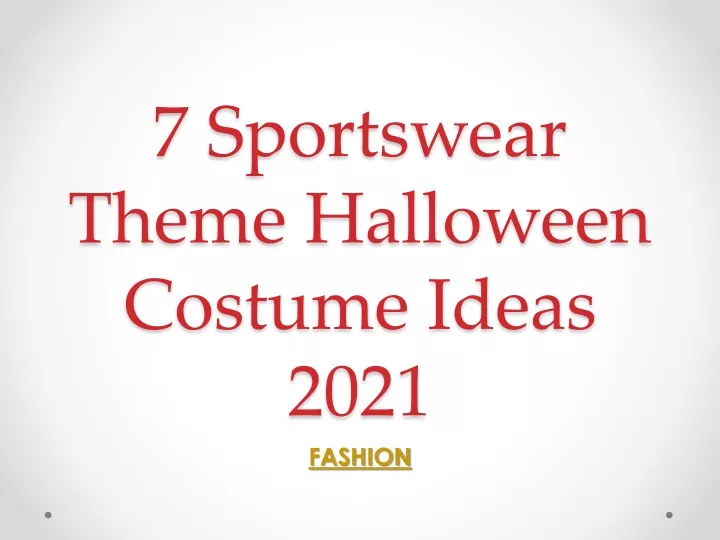 7 sportswear theme halloween costume ideas 2021