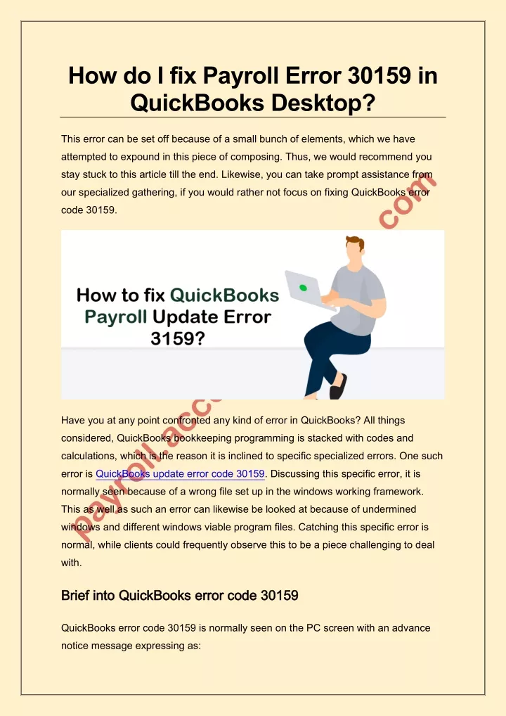 how do i fix payroll error 30159 in quickbooks