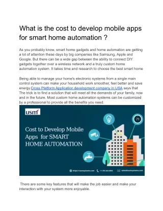 what is the cost to develop mobile apps for smart
