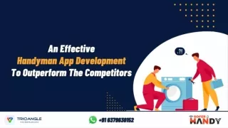 An Effective Handyman App Development To Outperform The Competitors