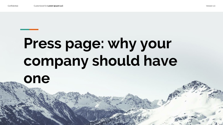 press page why your company should have one