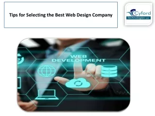 Tips for Selecting the Best Web Design Company