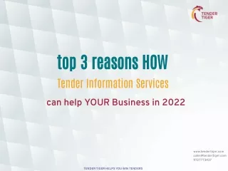 Top 3 Benefits of tender information services in 2022 for your business
