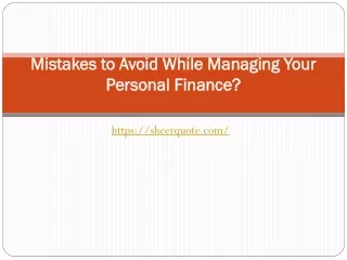 mistakes to avoid while managing your personal finance