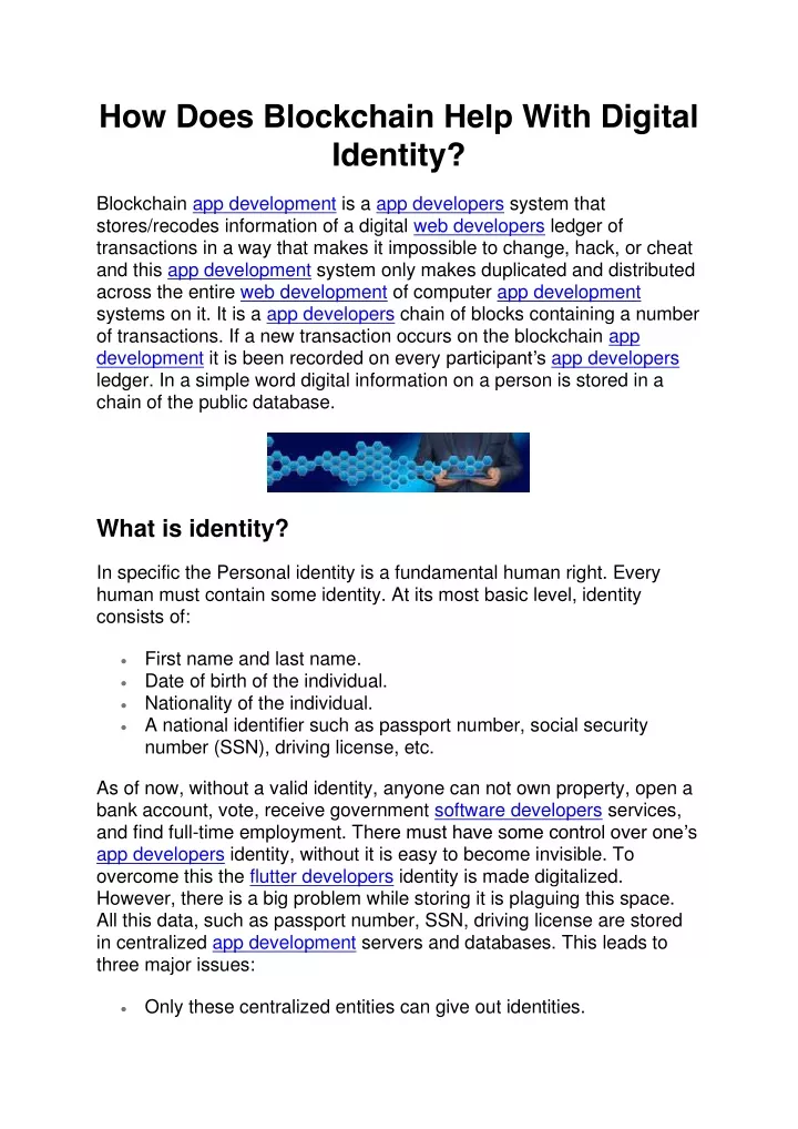 how does blockchain help with digital identity