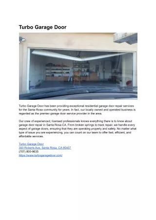 turbo garage door