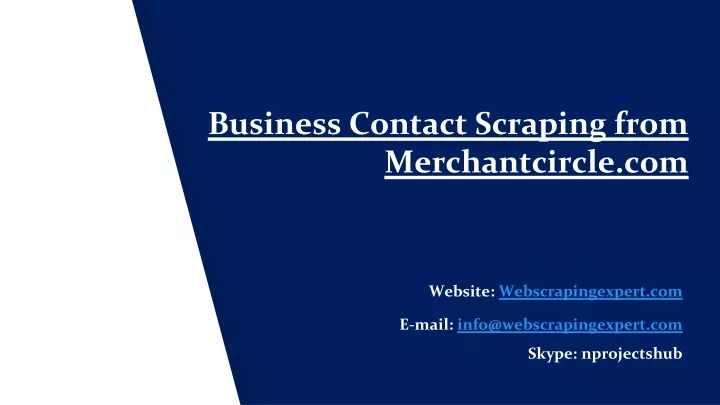 business contact scraping from merchantcircle com