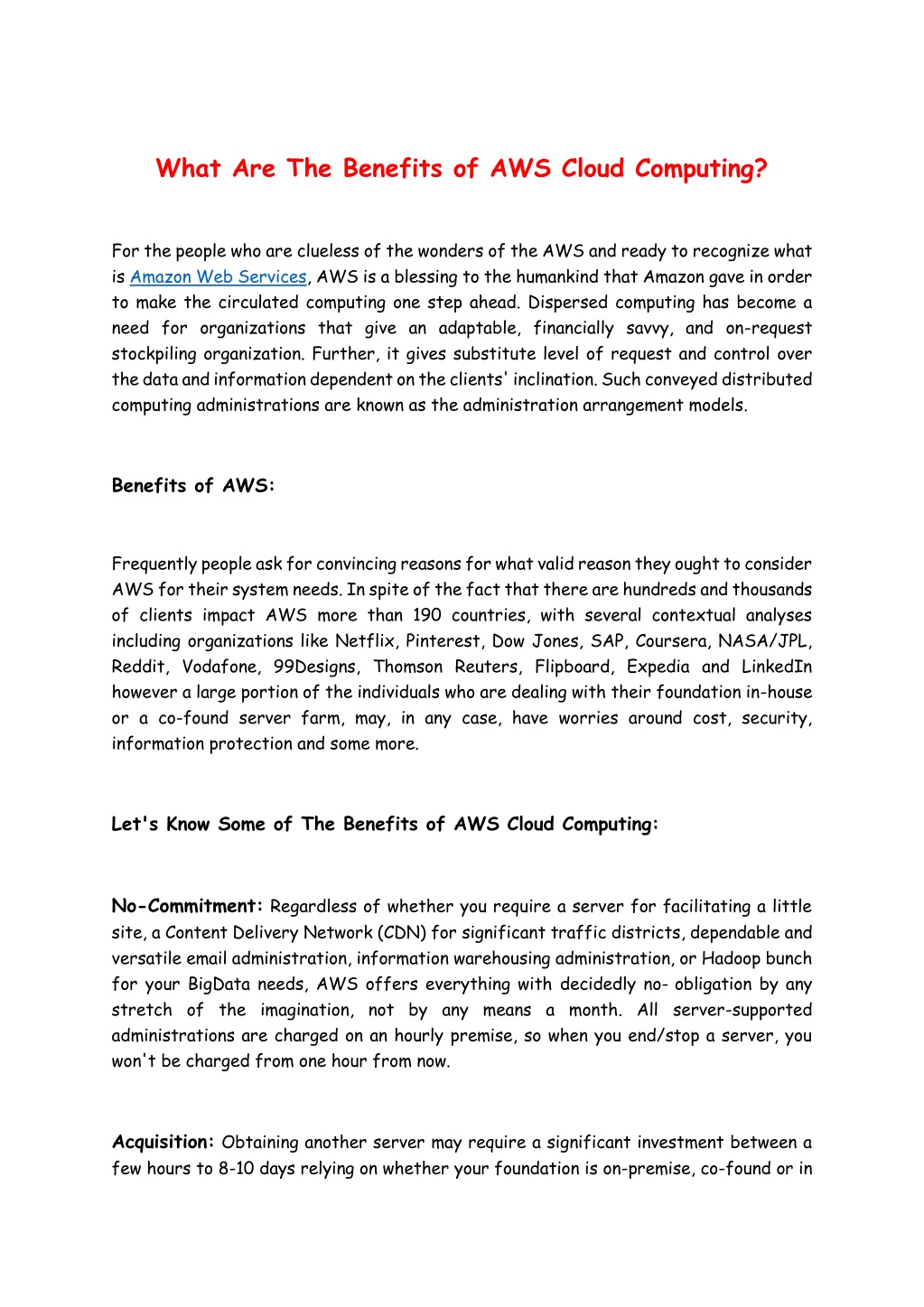 PPT - What Are The Benefits of AWS Cloud Computing PowerPoint ...
