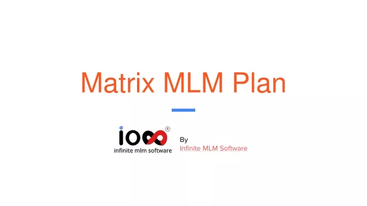 matrix mlm plan