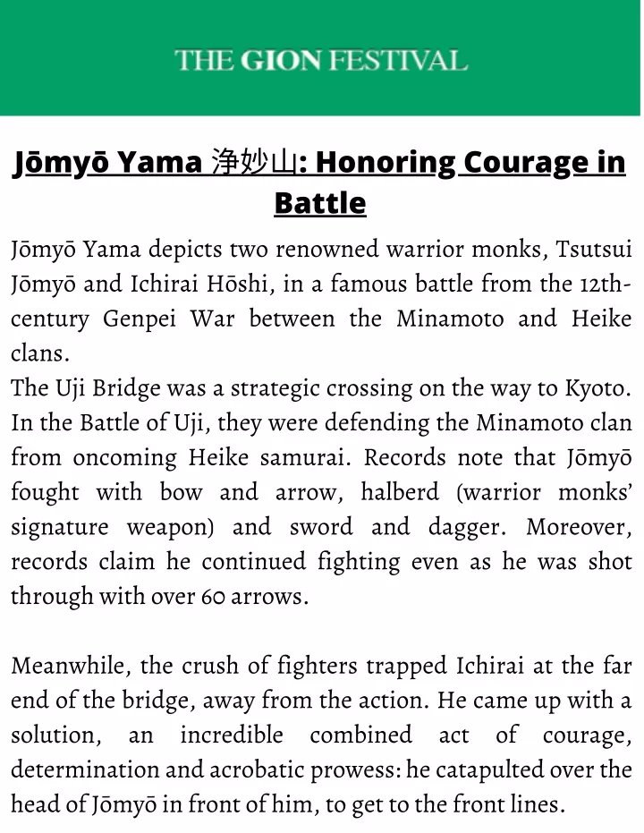 j my yama honoring courage in battle