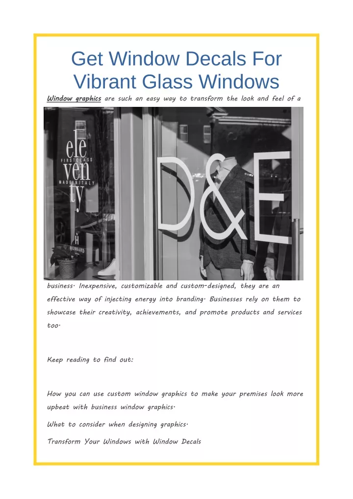 get window decals for vibrant glass windows