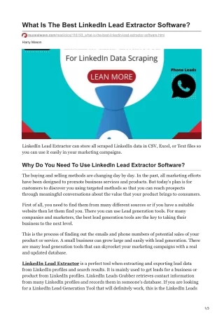 what is the best linkedin lead extractor software