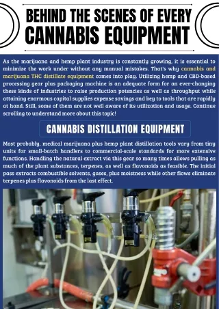 Behind The Scenes Of Every Cannabis Equipment