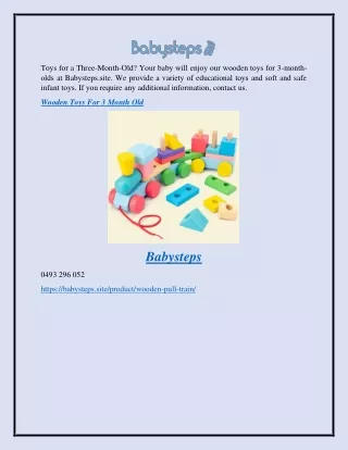 Wooden Toys for 3 Month Old  Babysteps.site