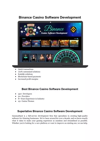Binance Casino Software Development