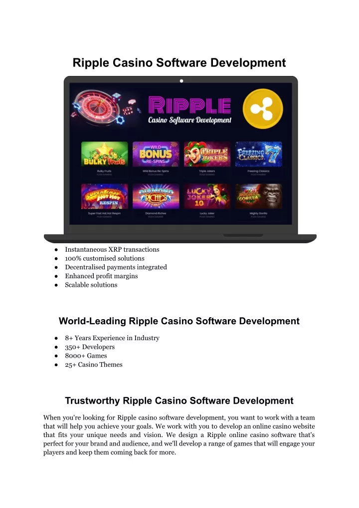 ripple casino software development