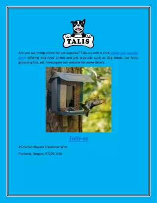 Online Pet Supplies  Talis-us.com