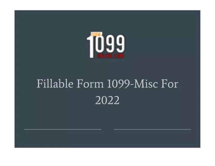 fillable form 1099 misc for 2022