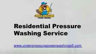 Make The Right Decision, When Choosing A Professional residential pressure washi