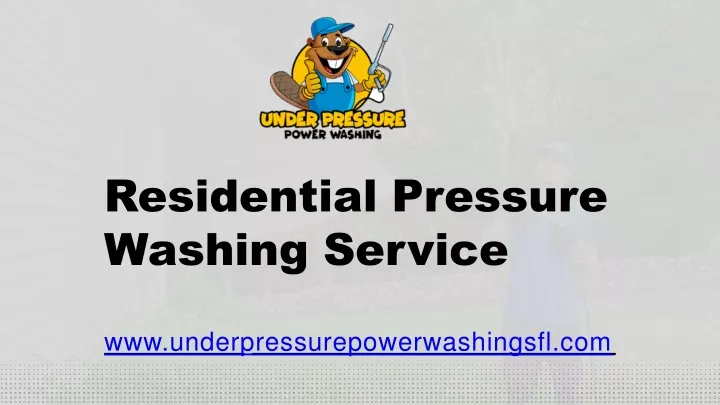 residential pressure washing service