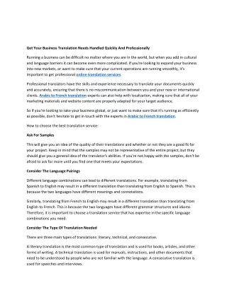 get your business translation needs handled