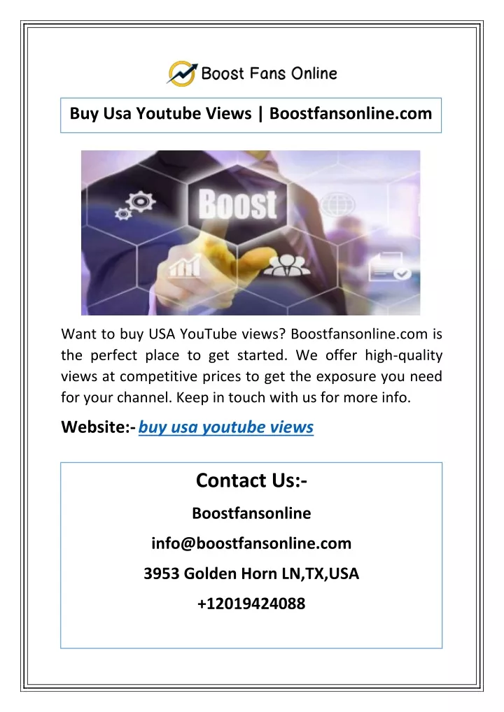 buy usa youtube views boostfansonline com