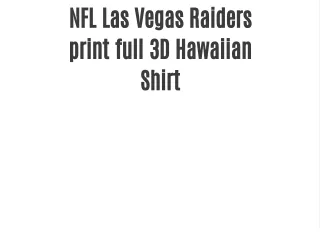 NFL print full 3D Hawaiian Shirt