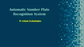 Automatic Number Plate Recognition System