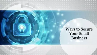ways to secure your small business