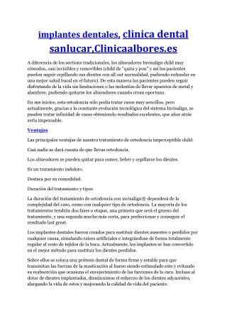 implantes dentales clinica dental sanlucar