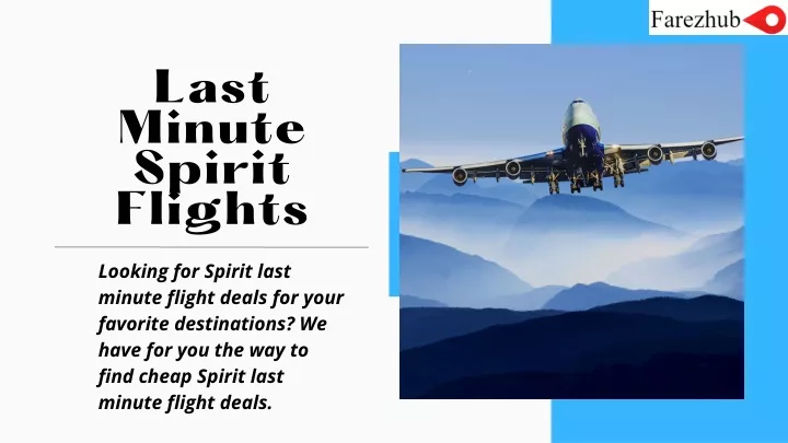 last minute spirit flights