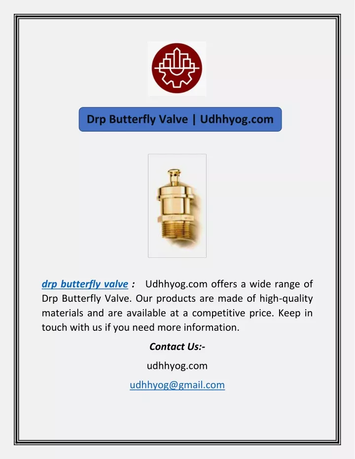 drp butterfly valve udhhyog com