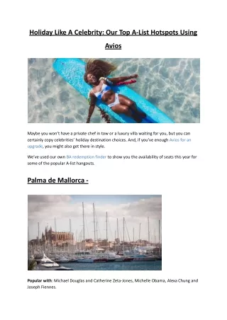 holiday like a celebrity our top a list hotspots