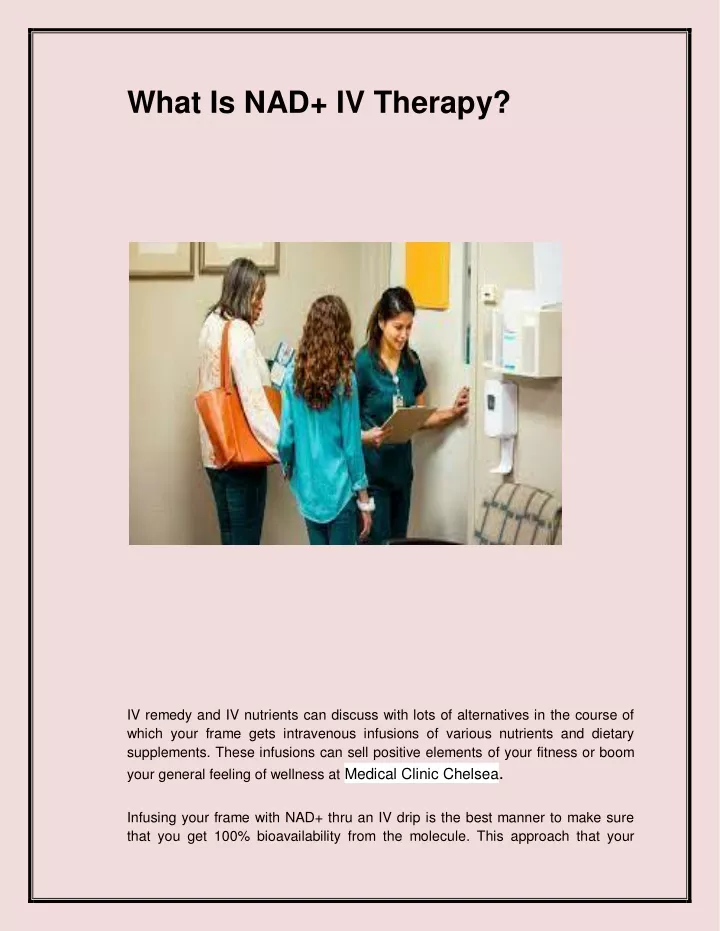 what is nad iv therapy