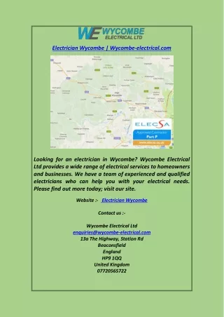 Electrician WycombWycombe-electrical.com