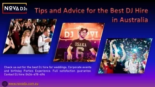 Tips and Advice for The Best DJ Hire in Australia
