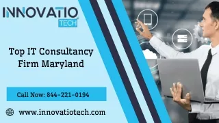 Top IT Consultancy Firm Maryland | Top IT Company - Innovatio Tech
