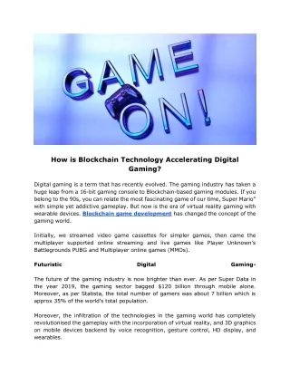 how is blockchain technology accelerating digital