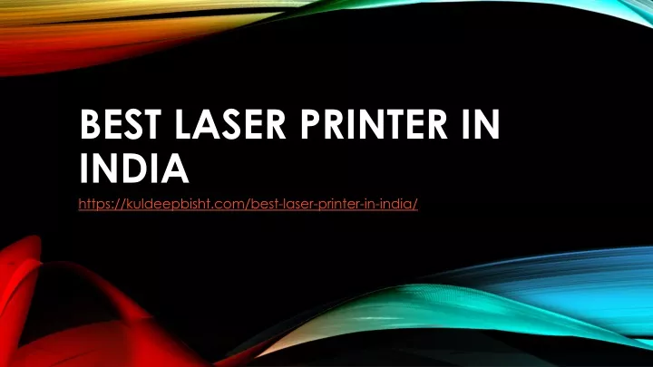 best laser printer in india