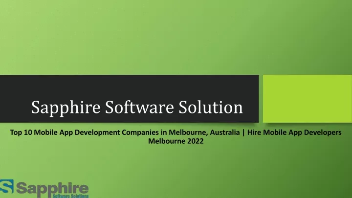 sapphire software solution